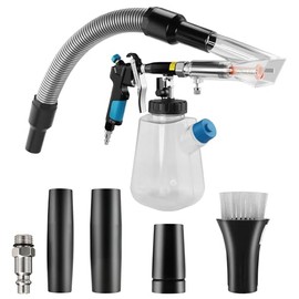Kit de limpieza de coche 3 en 1, pistola de limpieza de espuma de alta presión, juego de aspiradora extractora, pistola de limpieza multiusos, cabezal de aspersor desmontable para detalles