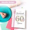 WDphouly 60th Wedding Anniversary Card, Diamond Anniversary Card for Husband