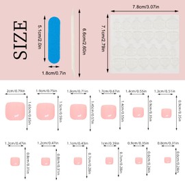 NICENEEDED 24 PCS Pink Matte Foot Fake Nails, Pre-Shape Short Square False Toenail with Gel Glue, Press on Foot Reusable Artificial Fake Toenail for Women Toe