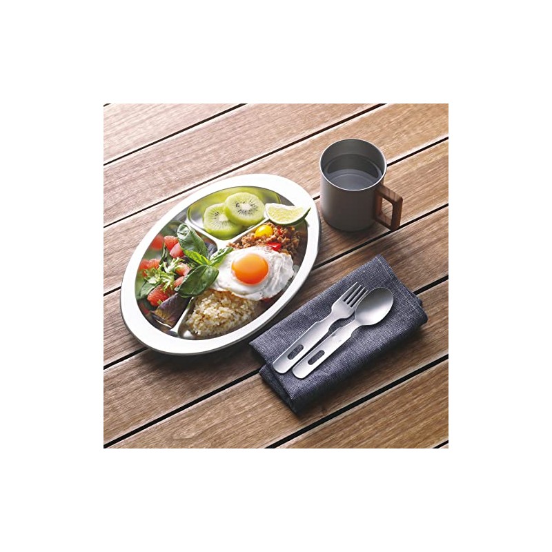 Takakuwa Metal Damaged Camping Set, Silver, 2 pcs, 410132