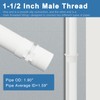 1.5 Inch Male Thread PVC Fittings White 2-Way PVC Pipe