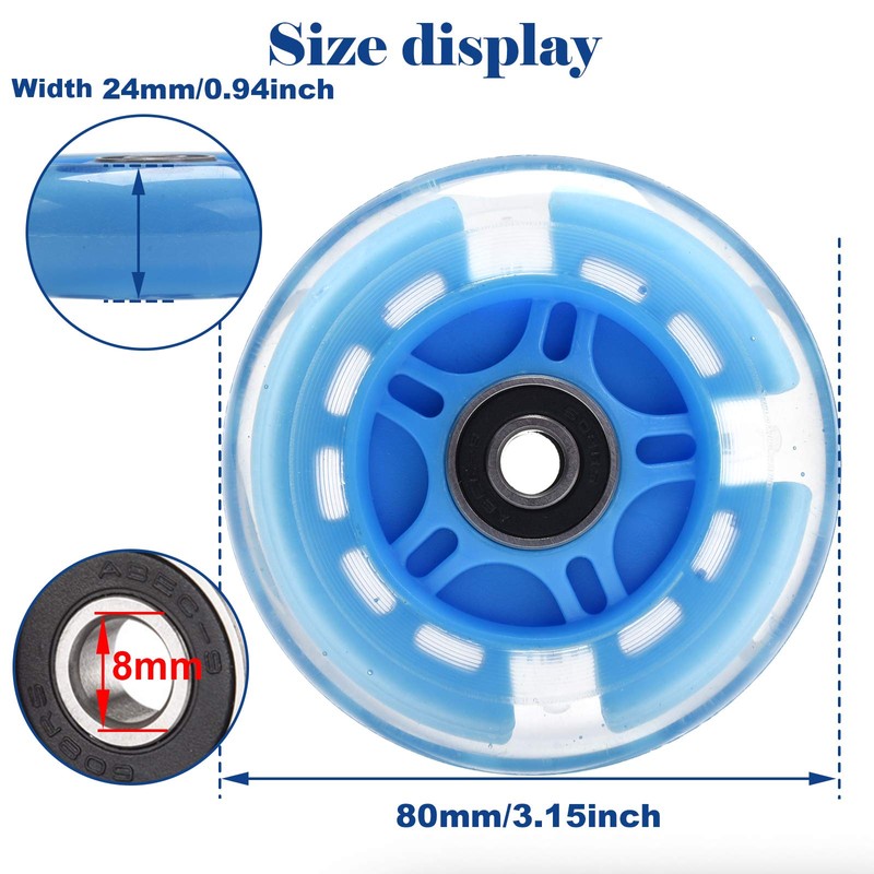 OTFAITP 80mm x 24mm Flash Rear Wheel M8x43 44 45