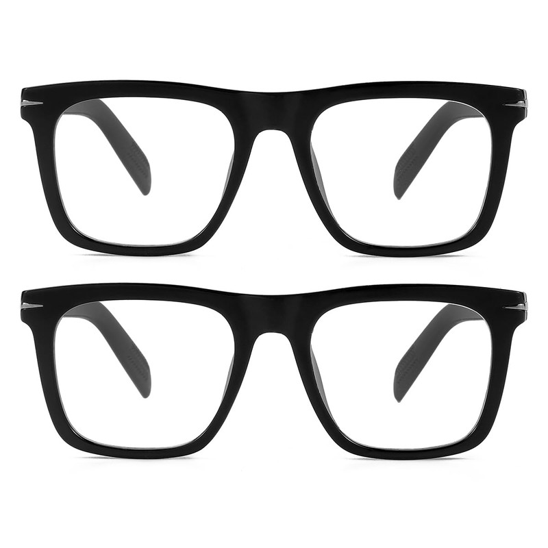 NIDOVIX Trendy Square Blue Light Blocking Glasses for Men Women,
