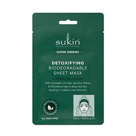 Sukin Super Greens Detoxifying Sheet Mask Sachet (Pack of 8)