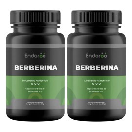 Berberina 500 Cápsulas Vegetales Sabor Endaroo Pack Frascos