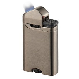 Visol Axis Torch Flat Flame Refillable Gas Butane Lighter, Windproof Adjustable Flame Lighter (Shipped Without Butane)