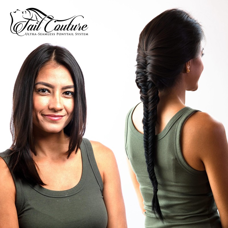 Tail Couture Clip-In Ponytail Extension – 18” 100% Human Hair,