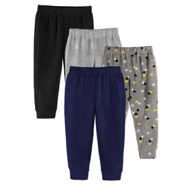 GLASH Kids Toddler Boys Girls Unisex Sweatpants,4pcs Casual Heated Micro Fleece Winter Pants, Triangle 4T