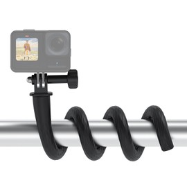VRIG 20" Flexible Twist Mount & Camera Mount, Universal 1/4"-20 Screw, AC-37 Gooseneck Flexible Bracket for Go Pro Hero13/12/11, Insta 360 X5/X4, DJI Osmo Action 5Pro, Tripod, Surveillance Cam