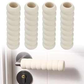 HENGBIRD Pack of 4 Door Handle Buffers, Door Handle Protection, Door Handle Protection, Foam Handle Cover, Soft and Flexible for Protecting Babies, Walls and Furniture (13.5 cm x 3 cm)