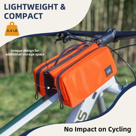ROCKBROS Bike Top Tube Bag, Lightweight Bike Frame Bag, Waterproof Bicycle Bag, 2L Capacity Bike Storage Bag