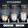XUANIIIL 5 Tier Steamer 11 Inch Stainless Steel Steam Cooker
