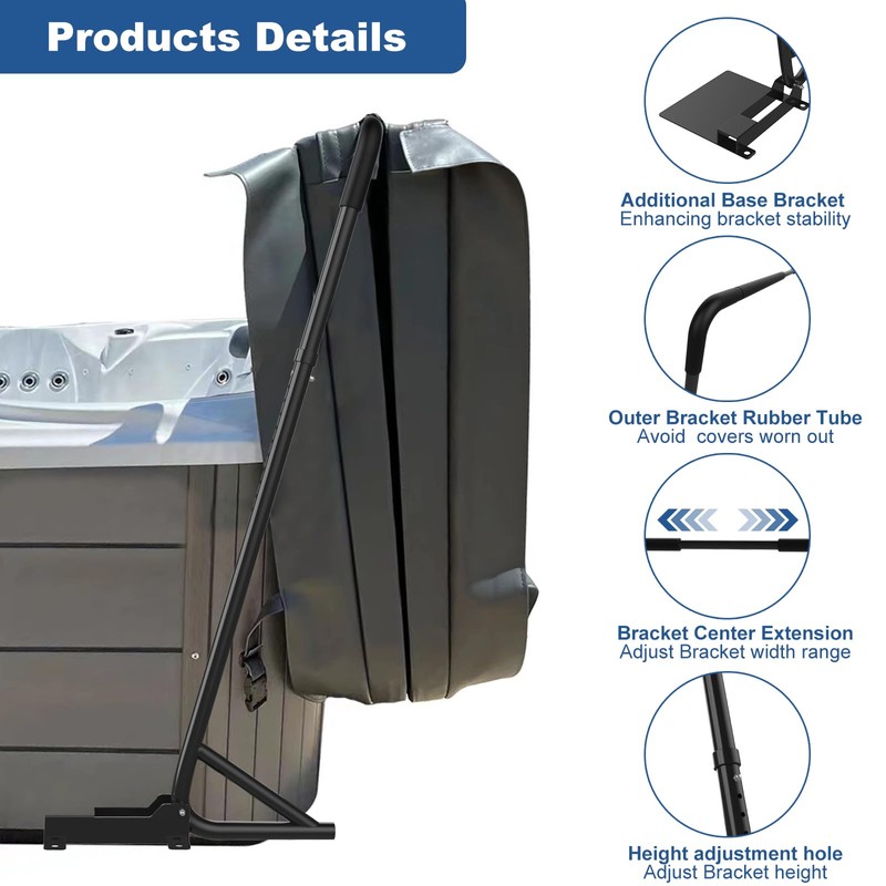 TOCRETOARE Hot Tub Cover Lifter, Spa Cover Lift, Hot Tub