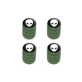 GRAPHICS & MORE Alien - Tire Rim Valve Stem Caps - Green