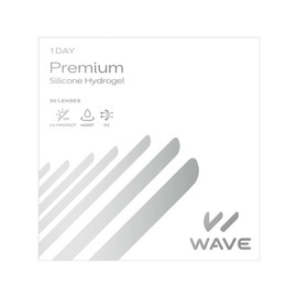 【30枚入り 1箱】WAVEワンデー プレミアム 【BC】8.8 【PWR】-5.50 ＜シリコーンハイドロゲル＞ クリア