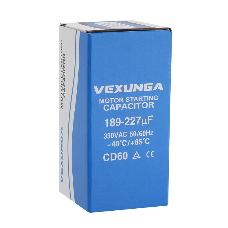 189-227 uF MFD 330 VAC 50/60 Hz Round Motor Start