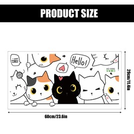 EYVRPAU Door Sticker Cat Cartoon Wall Sticker for Children's Room Bedroom Room Decoration Home Decoration Painted Animals