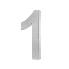 House Number Made of Brushed Stainless Steel V2A in 3D Design Rustproof and Weatherproof Includes Mounting Material - House Number Height 20 cm / Depth 3 cm Beautiful 3D Design (1)