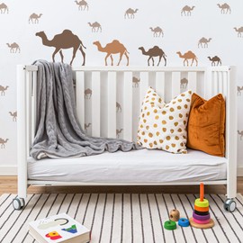 NAKLEO Pack of 5 Reusable Plastic Stencils - Dromedary Camel Animal - 34 x 34 cm to 9 x 9 cm - Pattern Children's Room Painting Template Room Decoration - Crafts DIY Wall Furniture