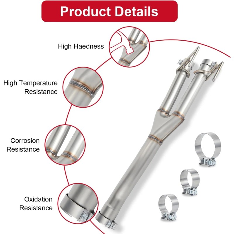 409 Stainless Steel Diesel Exhaust Muffler Kit 3" Inlet 2.25"