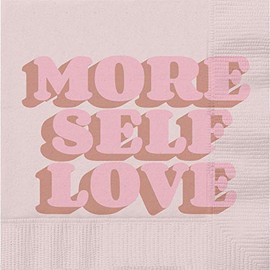 Slant Collections Cocktail/Beverage Paper Napkins, 20-Count, Self Love