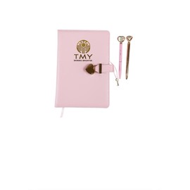 TMY Pink Heart Lock Diary Set – 288 Pages, 22×15×2.5 cm, Includes Heart & Diamond Top Pens – Secure Lockable Journal for Girls & Women.