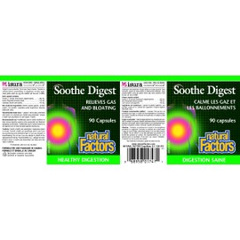 Natural Factors - Soothe Digest, 90 Capsules - Relieves gas and bloating