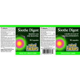 Natural Factors - Soothe Digest, 90 Capsules - Relieves gas and bloating