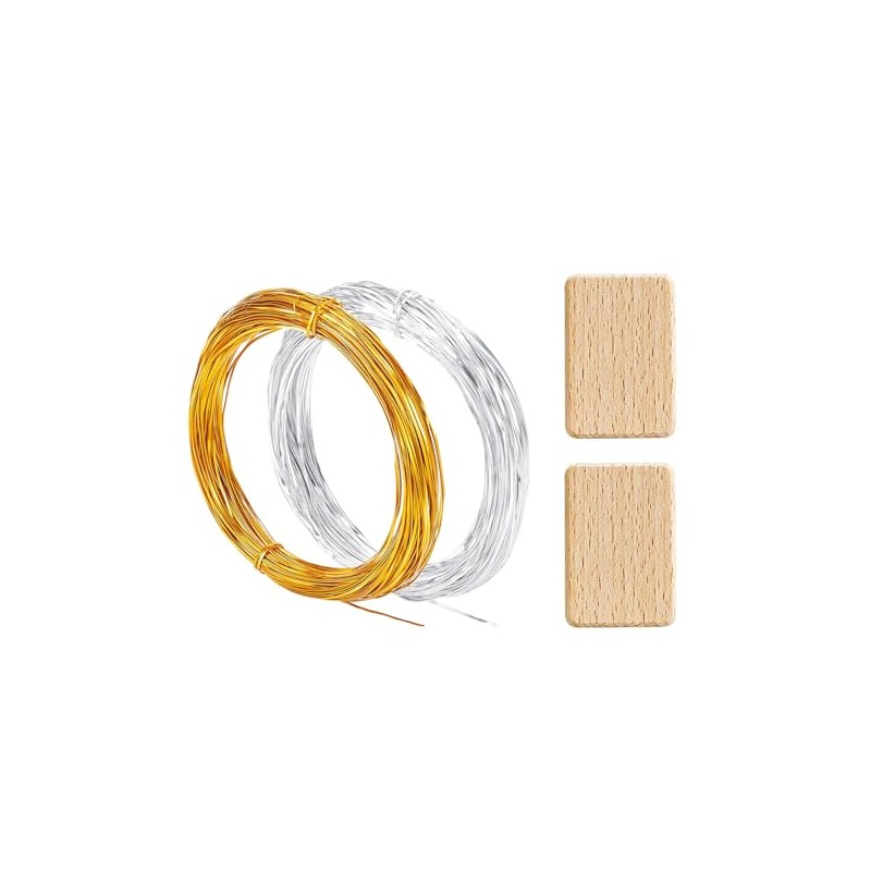 Magicaldiy Cloisonne Wire Set, Gold and Silver Aluminum Wire Rolls