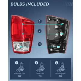 Nilight Taillight Assembly Compatible with 2016 2017 2018 2019 2020 2021 2022 2023 Toyota Tacoma Rear Lamp Replacement OE Style Passenger Side