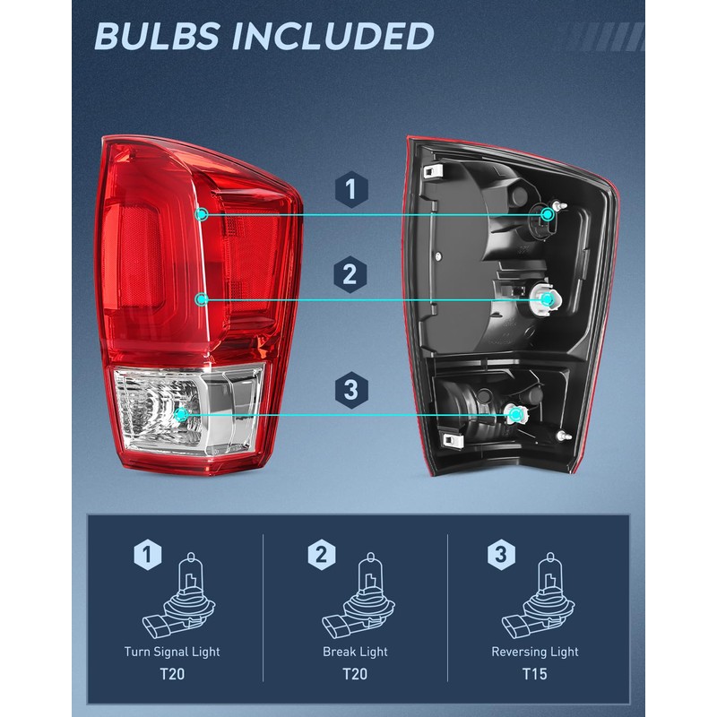 Nilight Taillight Assembly Compatible with 2016 2017 2018 2019 2020