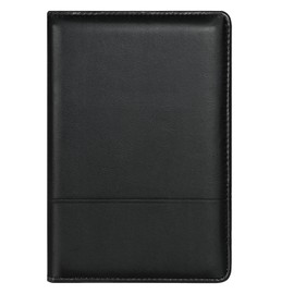 Coupount Junior Padfolio/Resume Portfolio Binder with A5 Refillable Lined Notepad, Business Portfolio Folder, Inside Pockets, Card Slots.Black