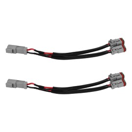 Jevina Y Type Cable German DT DTP 2 Pin Female Adapter for LED Pod Work Headlight Retrofit Connector Wiring Harness