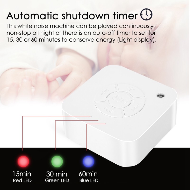 White Noise Machine Timing Shutdown Sleep Sound Relax for Baby