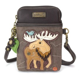 Chala Group Chala Handbags Moose Cellphone Crossbody Handbag - Convertible Strap, Stone Gray
