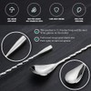 Cocktail Spoon Silver, 11.8 inches Stirrer, Long Mixing Spoon, Stainless