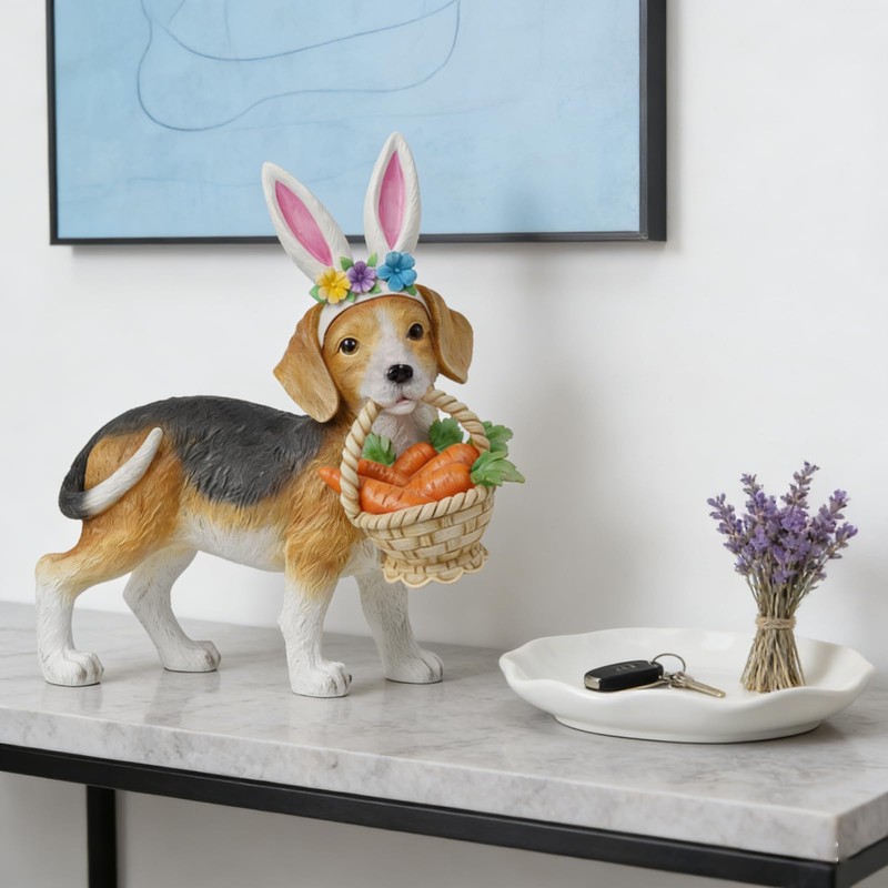 Cynkeyee Dog Garden Statue Decoration - Cute Puppy Beagle Statues