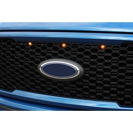 Starkey Products Raptor Style LED Grille Lights Kit (Amber) - Compatible with Ford F-150 (STX, Lariat SE) 2018-2020