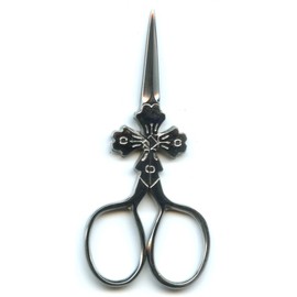 Kelmscott Designs 4" Cross Scissors (Silver)