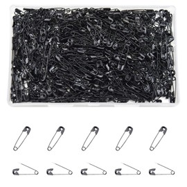 Hocansen 500 Pcs Safety Pins 20mm Small Sewing Pins Tiny Safety Pins for Clothes Small Safety Pins Bulk for Tag Jewelry Making Handicrafts (Black/20mm)
