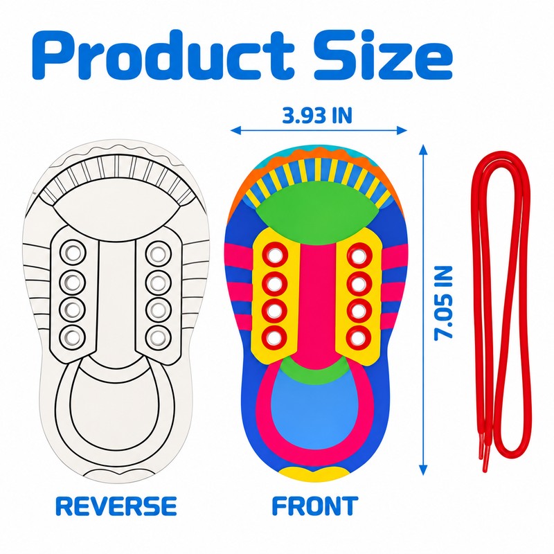 Shoelace Tying Practice Toy for Learning – Threading Activity for