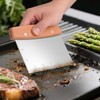 Flyisland Blackstone Bench Scraper,Griddle Scraper, Heavy Duty Stainless Steel Grill