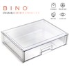 BINO | Stackable Storage Drawers, Shallow X-Large - Clear |