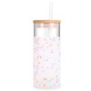 Tronco 20 oz Glass Tumbler with Lid and Straw, Iced