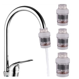 3 Pack Water Filters - Magnet & Activated Carbon Purification for Standard Sink Faucets