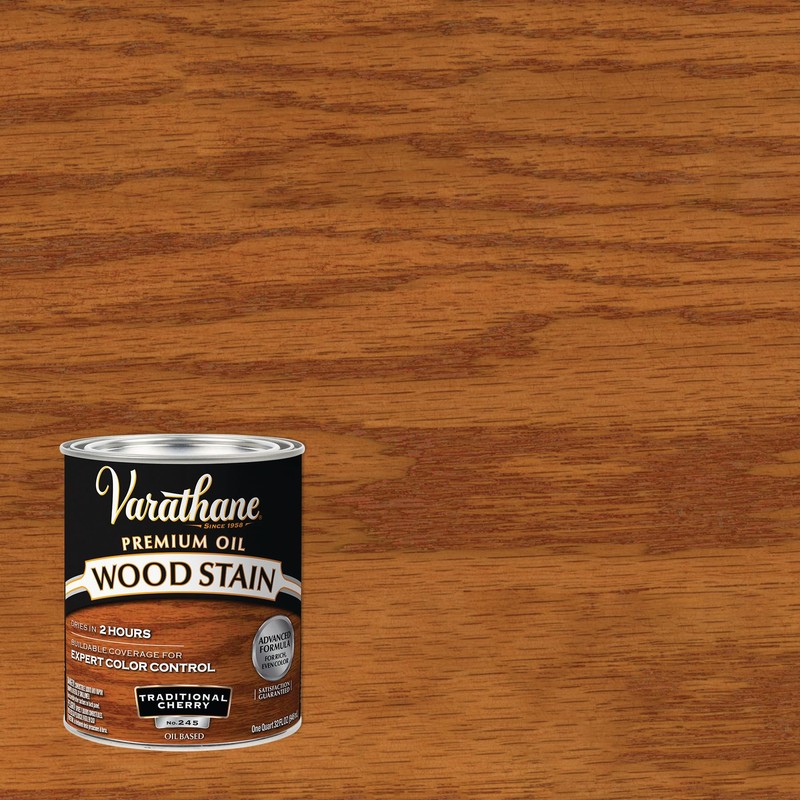 Rust-Oleum Varathane 211722H Premium Wood Stain, Quart, Traditional Cherry