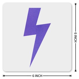MAGJUCHE Lightning Stencil 6 Inches, Reusable Lightning Stencil for Painting DIY Crafts Decor