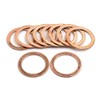 X AUTOHAUX 10 Pcs 21mm Inner Diameter Flat Copper Washers