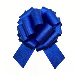Present Bows(10 Inch,2 Pack) for Bike, Large Gifts, Kids' Ride-On Cars, Wreaths - Big Glitter Blue Bow Perfect for Christmas, Birthdays, Party Decorations and Celebrations