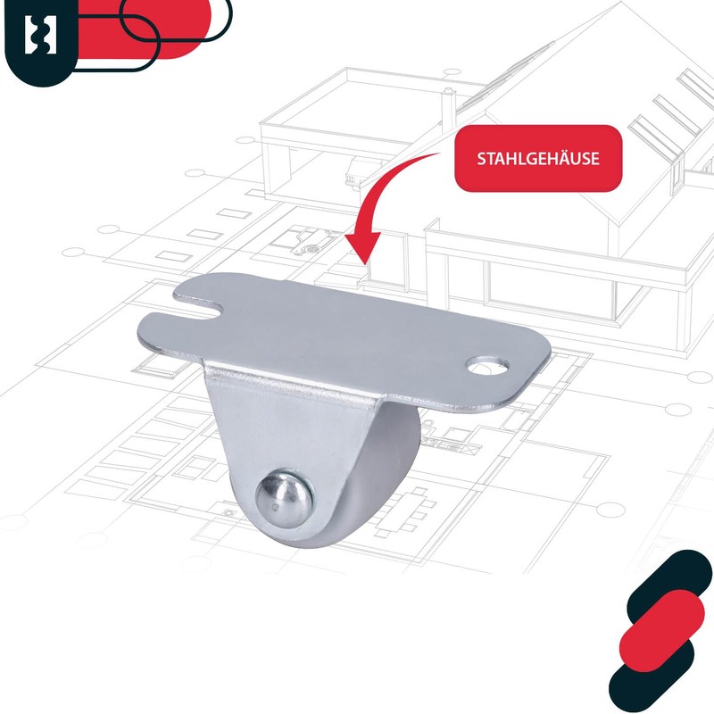 KOTARBAU Transport Castors 22 mm / 33 mm Rubber Universal